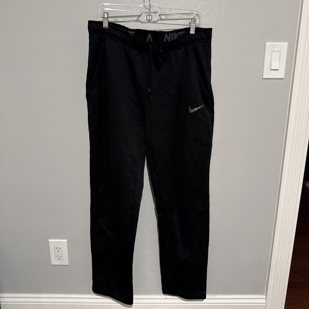 Nike Dri Fit Fleece Joggers Pants Men's Size L Black Pockets